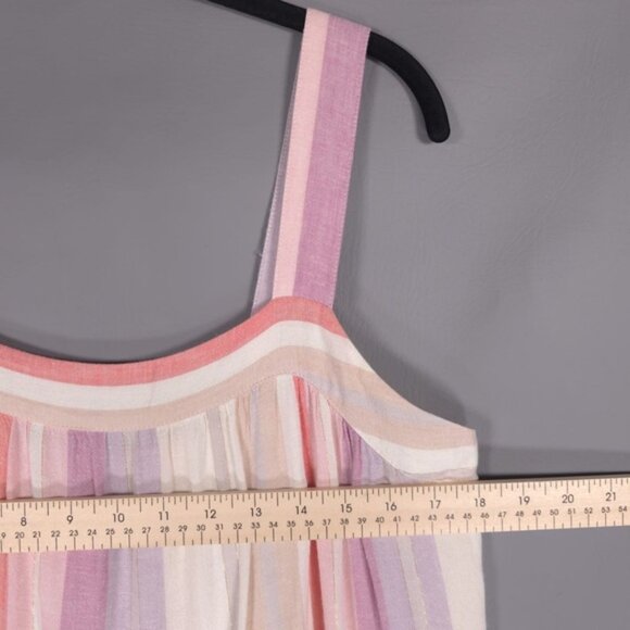 Rails Women’s Amaya LINEN Blend Striped Midi Tunic Dress Juliette Stripe LARGE - Picture 8 of 15